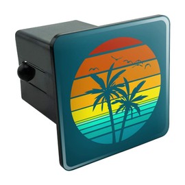 GRAPHICS & MORE Sunset with Palm Trees Graphic Tow Trailer Hitch Cover Plug Insert