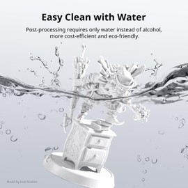 ANYCUBIC Water Washable 3D Printer Resin 2.0, 405nm High Precision 3D Resin, Low Shrinkage Photopolymer Resin for 4K/8K/12K Capable LCD DLP Resin 3D Printer (White, 1000g)