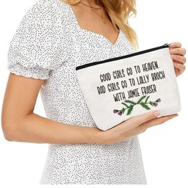 G2TUP Bolsa de cosméticos inspirada en la serie de televisión Jamie Fraser regalo para amantes de las chicas buenas ir al cielo malas niñas ir a lally Broch con Jamie Fraser, Jamie Fraser Lover - Neceser para maquillaje,