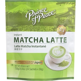Prince Of Peace Bebida instantánea 3 en 1 de Matcha Latte Prince of Peace, 24 sobres. Elaborada con matcha en polvo de Japón. Bebida instantánea, caliente o fría. Rica y cremosa.