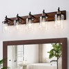 Lanhall 5-Light Farmhouse Bathroom Light Fixtures Vintage Bathroom Vanity Lights