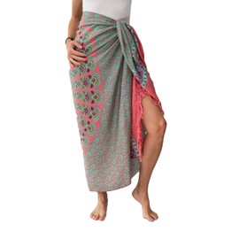 Mienloco Women's Beach Towel Sarong Scarf Wrap Pareo Neckerchief Protective Scarf (SB_B)