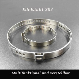 Pack of 10 Universal Axle Boot Clamps, 31.75 mm to 127 mm Clamp Ear Clamp, Stainless Steel CV Hose Clamps Set, 5 x Large, 5 x Small Axle CV Joint Boat Clamps Kit