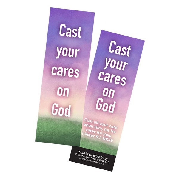 Children's Christian Bookmark - Cast Your Cares on God |
