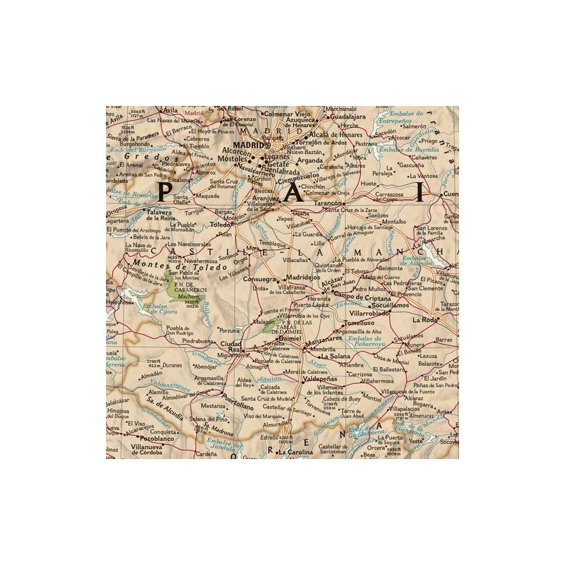 National Geographic Maps: Spain and Portugal Executive Wall Map -