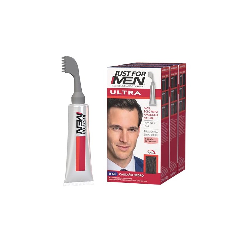 Just For Men Ultra U-50 Tinte para Canas, Castaño Negro,