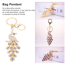 Evil Eye Keychain, Peacock Blue Eye Key Ring Turkish Amulet Charm for Man Woman Purse Handbag Bag Decoration Blessing Gift
