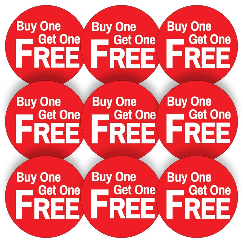 Stone Melon 144 BOGOF Stickers/Sale Labels/Shop Stickers Buy One Get