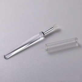 Tiny Seed Silicone Lip Brush with Cover - White, 1-Pack. Easy to Clean.