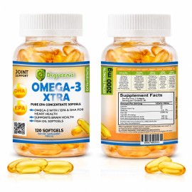 5 Aceite de pescado Omega 3 ultra puro 2600 mg pequeño, potente, alivio de soporte articular XL 600