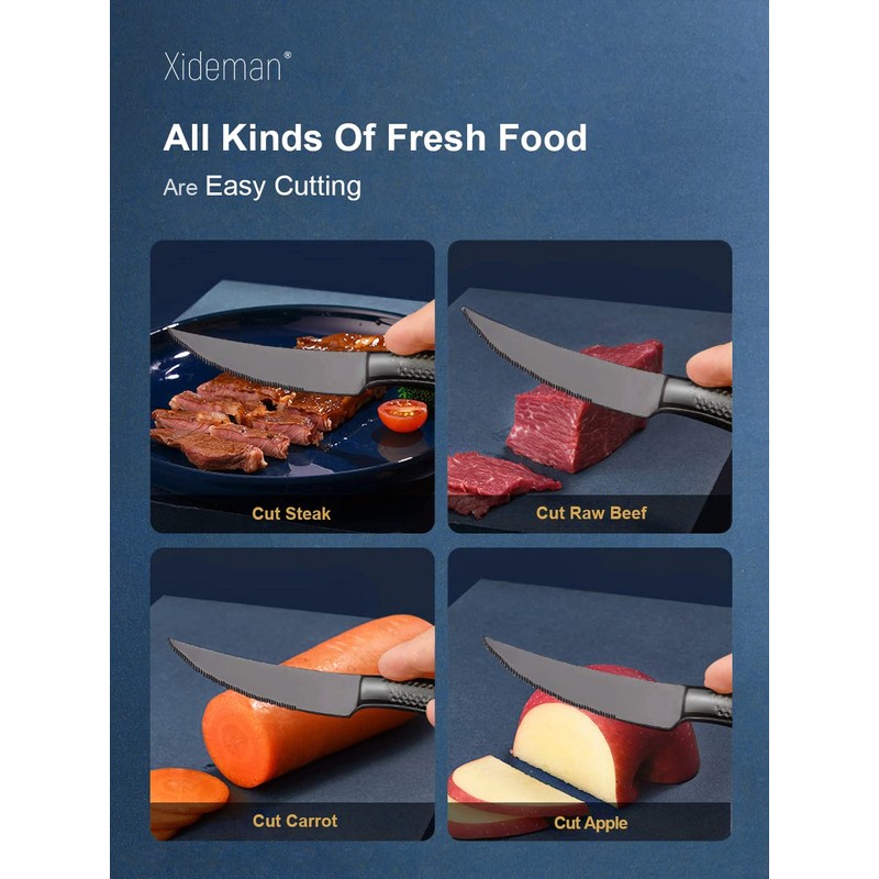 Xideman Innovative Ultra-Sharp 2-IN-1 Serrated Forged Knife For Dinner and