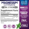 Health Nutrition Naturals Cápsulas Citrato Magnesio 1000 Polvo Máxima Absorción