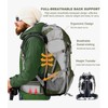 Loowoko 50L Hiking Backpack with Rain Cover - Lightweight &