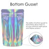 RIGHTPAK Holographic Stand Up Pouches 25 Pieces - 16cm x