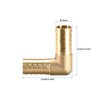 QUARKZMAN 19 mm Dmr 90 Degree Barb Hose Connector Brass