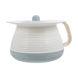 FRCOLOR Portable Spittoon with Lid 8-Inch Plastic Chamber Pot Covered Night Urinal for Elderly Kids Home Hospital Use Easy Clean Compact Design