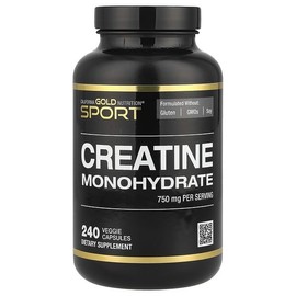 California Gold Nutrition, Sports, Creatine Monohydrate, 750mg, Veggie Capsules 240 Tablets / California Gold Nutrition (캘리포니아골드뉴트리션), 스포츠, 크레아틴 일수화물, 750mg, 베지 캡슐 240정