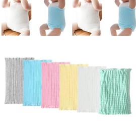 YLUSUJAKX 6PC Baby Belly Button Band Cotton Umbilical Hernia Belt Baby Elastic Gtube Belly Bands For Babies Toddler Boys Girls (10" Double Layer)