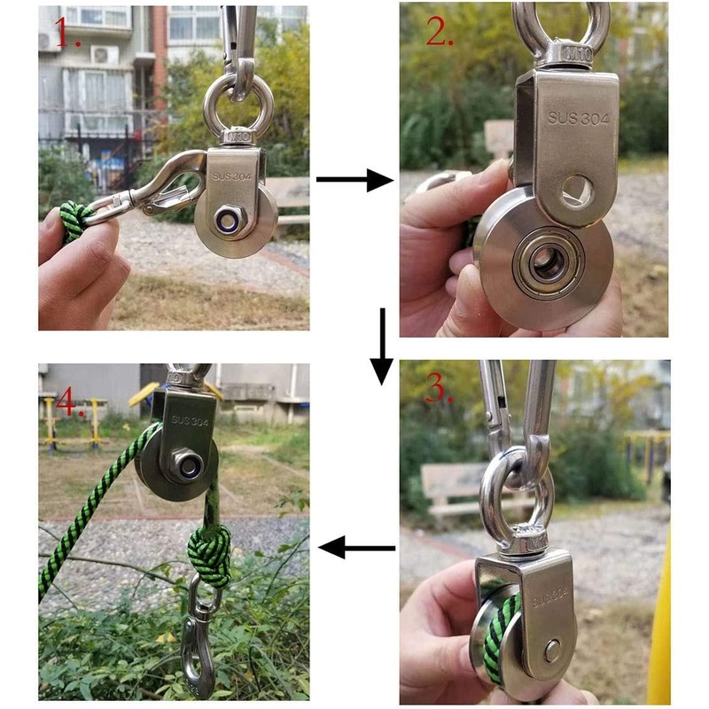 EGV 2in Heavy Duty V-Type Swivel Pulley Wheel with Detachable