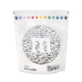 M&M'S Wedding Themed Milk Chocolate Candy - 5lbs Assorted Pre-designed Just Married, I Do Wedding Decoration White Wedding M&M'S Candy