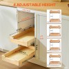 2-Tier Pull-Out Cabinet Organizer Soft Close Slide Out Wood Drawer