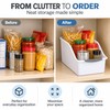Stackable Storage Organizer Bins, Curved Space-Saving Plastic Storage Boxes for