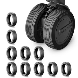[New Trip] Suitcase Caster Cover (Black, Applicable Caster Diameter: 2.0 inches (5 cm) ± 0.08 inches (0.2 cm)