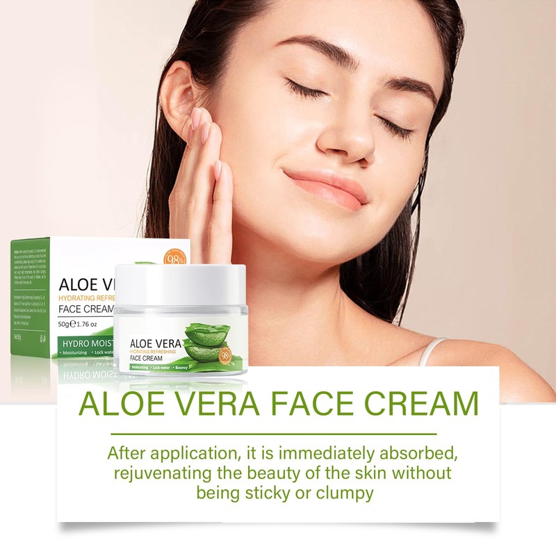 Aloe Vera Face Cream - Hydrating & Nourishing Moisturizer for