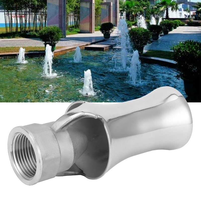 Stainless Steel Cedar Shaped Fountain Nozzle Adjustable Water Spray Head