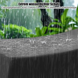 Bindokun Cover Garden Lounger, Waterproof Garden Lounger Cover, UV-Resistant Protective Cover for Garden Lounger, 420D Oxford Protective Cover, Garden Lounger for Sun Lounger, Deck Chair, 210 x 75 x