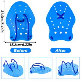 Hand Paddles for Swimming Training, Swimming Hand Paddles, Swimming Training Hand Paddles with Adjustable Straps, Swimming Paddles for Adults, For Novice And Professional Use Adults Kids Unisex