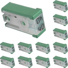 DAOKAI Slotted Automotive Car Fuses,Mini Shaped Cartridge Fuse Kit 40A Portable Slotted Cartridge Fuse Time Delay Slow Melting Point for Cars - 12pcs