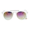 Retro Round Aviator Sunglasses Womens Fashion Aviator Frost White, Purple