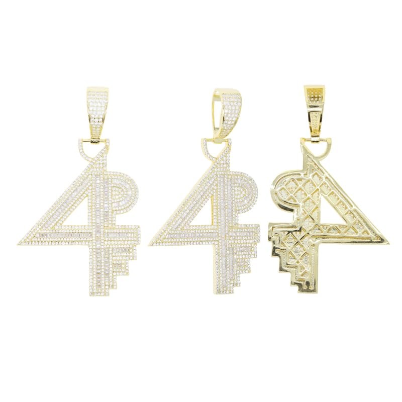 ATJMLADY 4PF For Pocket Full Pendant Necklace for Hip Hop