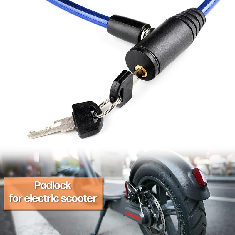 JP Sales E Scooter Lock Robust Steel Cable 60 cm