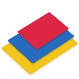 WK Flexible Plastic Cutting Boards for Kitchen 3 Pieces, Flexible Cutting Board Mats, Non slip, Dishwasher Safe, BPA Free, Multi Sizes