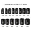 MIXPOWER 14 Pieces 1/2-Inch Drive Shallow Impact Socket Set, 11-32mm,