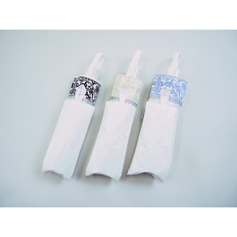 Premium White Folding Umbrella Manual Open Blackout Thermal Insulated Sun/Rain