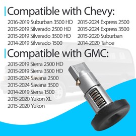 Ignition Lock Cylinder Switch with Keys Replace 84668679 Compatible with Chevy Silverado 1500 2500 3500 Suburban Tahoe Express and GMC Sierra Yukon Savana
