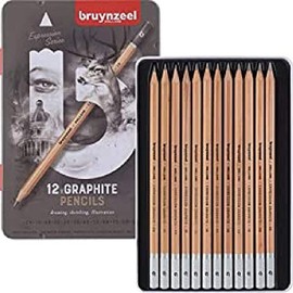 Bruynzeel Expression Graphite Pencils 12-Piece Set in Tin