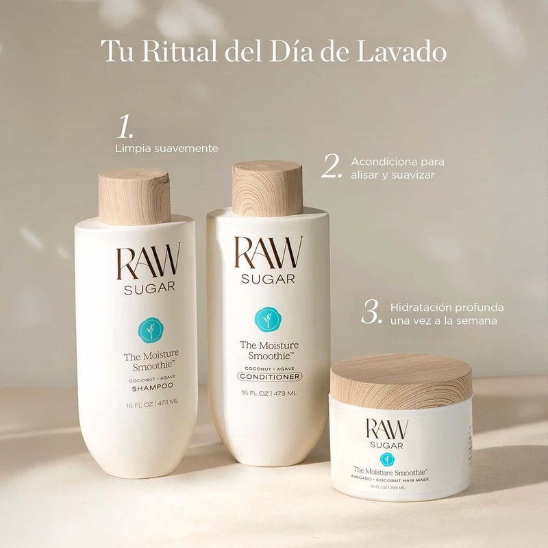 RAW SUGAR, The Moisture Smoothie Coco + Agave Acondicionador, con