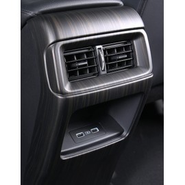 AntBooBoo for Honda CRV 2023 2024 2025 Central Control Rear Seat Air Vent Cover, for CR-V LX, EX, EX-L, Sport, Sport-L Hybrid, Touring, Luxury Interior Accessories Upgrate Air Outlet Trim- Wood Grain