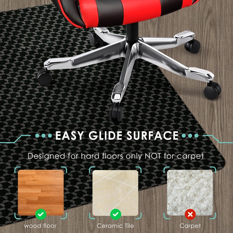 Vicwe Office Chair Mat for Hardwood Floor, 48" x 36"