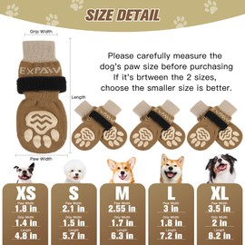 EXPAWLORER Double Side Anti-Slip Dog Socks with Adjustable Straps - 3 Pairs Soft and Breathable Puppy Non-Slip Paw Protection, Better Traction Control for Indoor on Wooden Floor Wear
