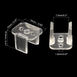 MECCANIXITY LED Neon Mounting Clips Holder Mounting Bracket Support Fixing Clamps Fit 8mm Silicone LED Neon Strip Lighting, Pack of 120