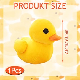 JISRKP Duck Teddy, Adorable Plush T0y for Collectors, Massive Ducks Teddy Measuring 23cm, Super Soft Duck T0y Filled With PP Cotton, Perfect for Home and Outdoor Play