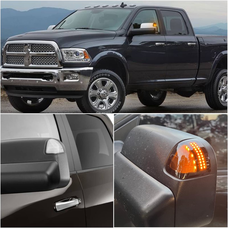 KEEGTBOX Dynamic Sequential LED Side Mirror Marker Lights Compatible with