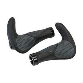VLG-1185AD3 Bar End Ergo Grip BLK x GRY HBG20500