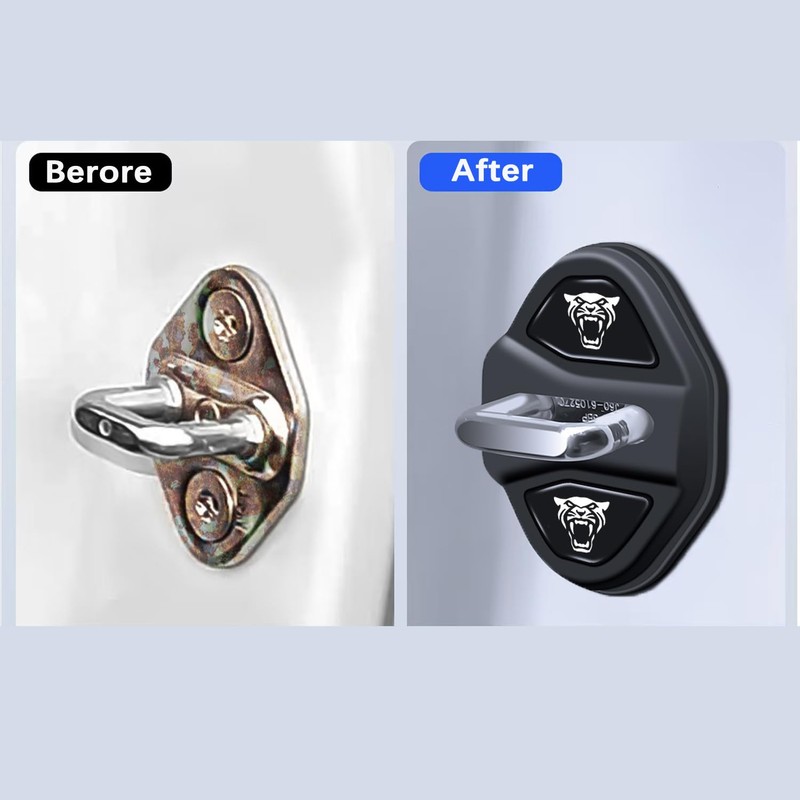 MAXDOOL 4Pcs Car Door Lock Latches Covers for Jaguar