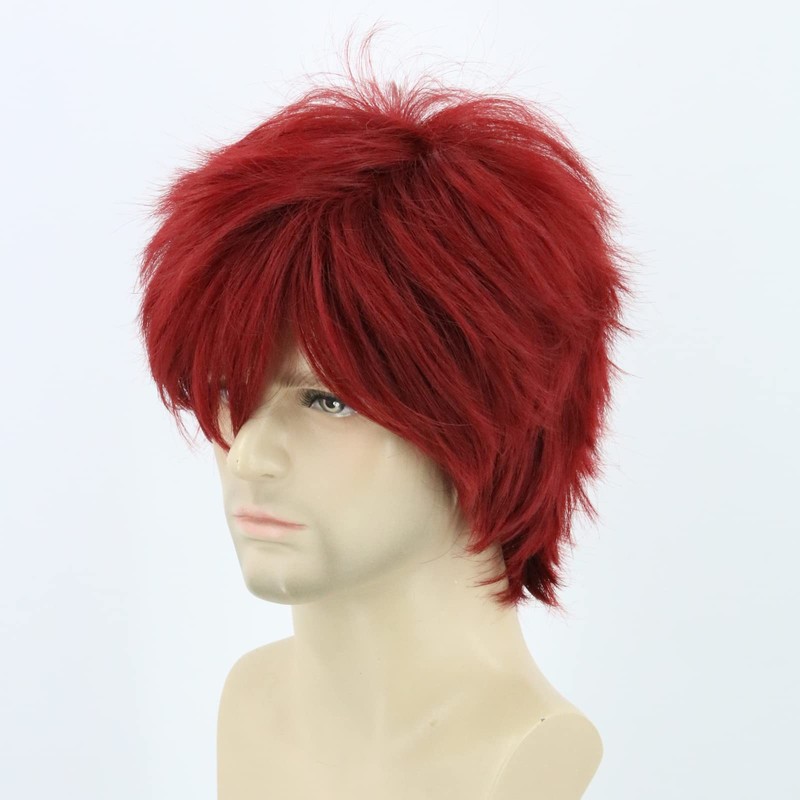 Topcosplay Men or Women Anime Cosplay Costume Wigs Red Short